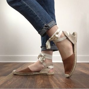 Brown Soludos wrap flat